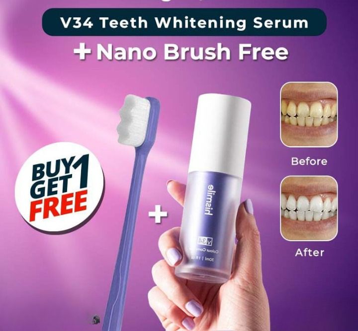 Pack of 2 Tooth Brush Plus Hismiles Deal Teeth Brightening V34
